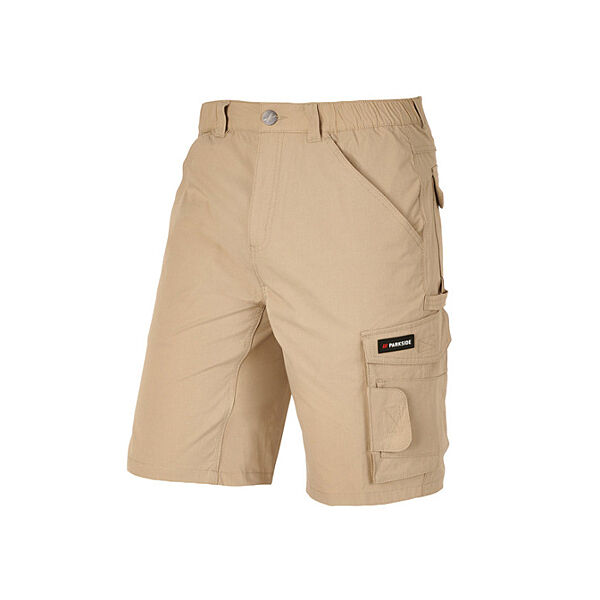 Шорти робочі Карго із функціональними кишенями для чоловіка Parkside Ripstop 445189 бежевий