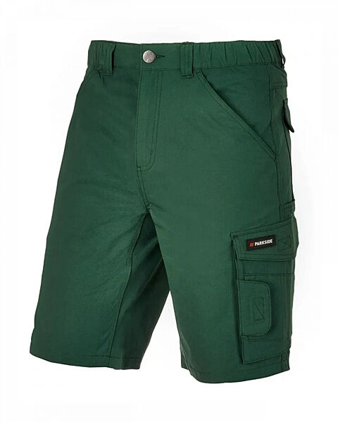 Шорти робочі Карго із функціональними кишенями для чоловіка Parkside Ripstop 445189 зелений