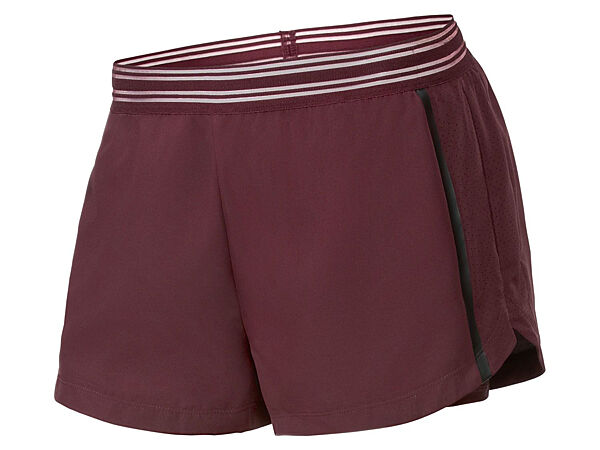 Шорти спортивні міні подвійні з кишенею для жінки Crivit LYCRA 358223 бордовий