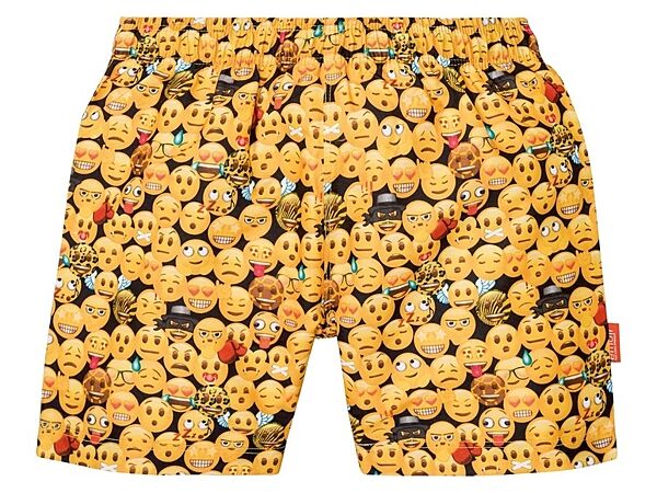 Шорти пляжні з внутрішніми плавками з сітки для хлопчика Emoji Емоджи 317816 жовтий