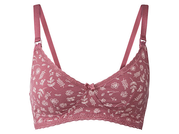 Бюстгальтер для годування бавовняний з принтом для жінки Esmara LYCRA 381756 рожевий