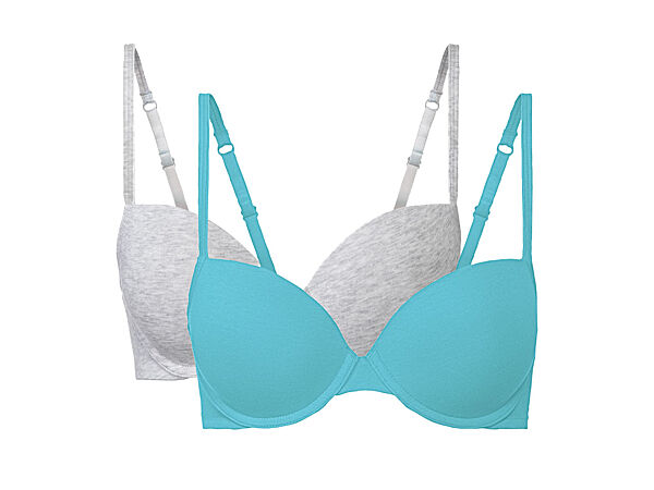 Бюстгальтер набір 2 шт. бавовняні для жінки Esmara LYCRA 357390 Різнобарвний