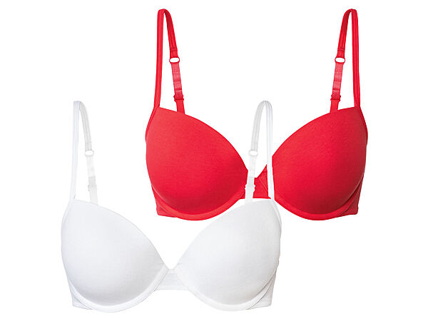 Бюстгальтер набір 2 шт. бавовняні для жінки Esmara LYCRA 381911 Різнобарвний