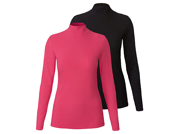 Гольф-водолазка в рубчик набір 2 шт. для жінки Esmara Lenzing 428044 Різнобарвний