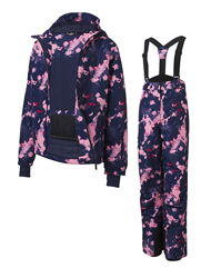 Гірськолижний костюм мембранний куртка і напівкомбінезон для дівчинки Crivit THERMOLITE EcoMade 427321-427316 фіолетовий