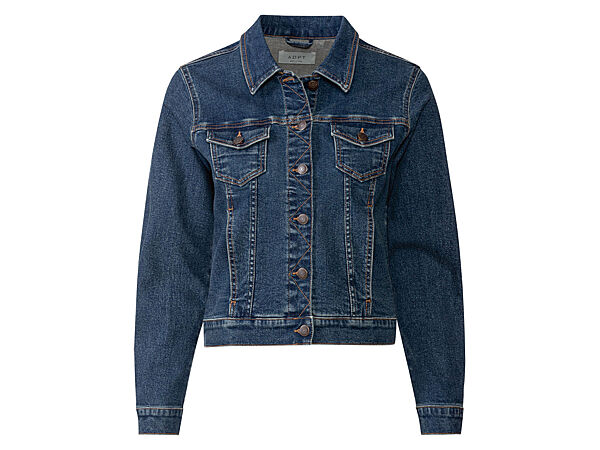 Джинсова куртка прямого крою для жінки ADPT LYCRA 381801 синій