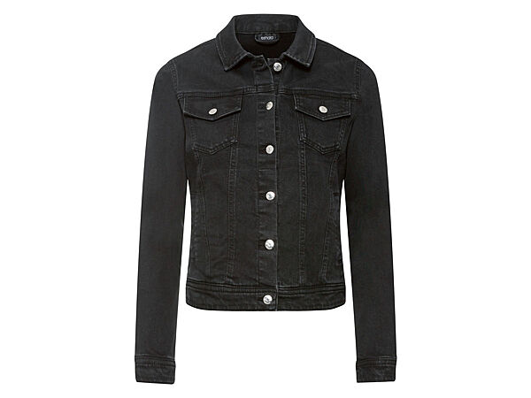 Джинсова куртка прямого крою для жінки Esmara LIDL 370715 чорний