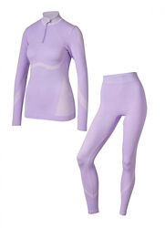 Комплект термобілизни з зональною терморегуляцією для жінки Crivit LYCRA 462458-462460 бузковий