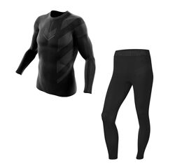 Комплект термобілизни з зональною терморегуляцією для чоловіка Crivit Dryact 453254-454202 чорний