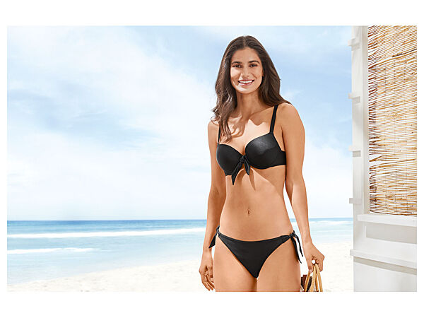 Купальник роздільний з ущільненими чашками для жінки Esmara LYCRA 372167 чорний