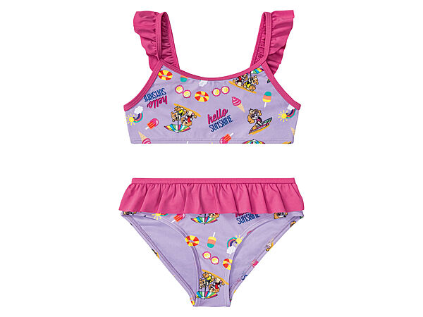 Купальник роздільний топ і плавки для дівчинки Disney Щенячий патруль 372389 бузковий