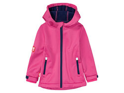 Куртка Softshell водовідштовхувальна та вітрозахисна для дівчинки Lupilu BIONIC-FINISH ECO 375429 малиновий