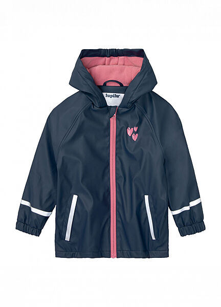Куртка-дощовик на флісовій підкладці для дівчинки Lupilu 3M Scotchlite 378004 темно-синій
