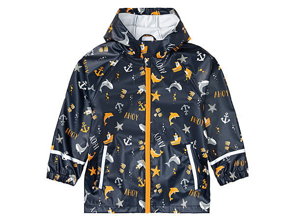 Куртка-дощовик водовідштовхувальна та вітрозахисна для хлопчика Lupilu 3M Scotchlite 436984 темно-синій