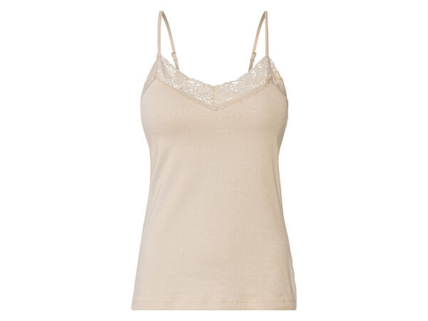 Майка натільна з мереживом для жінки Esmara LIDL 427411 бежевий