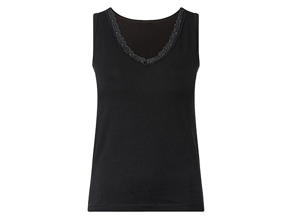 Майка натільна з мереживом для жінки Esmara LYCRA 434569 чорний