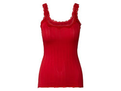 Майка натільна з мереживом для жінки Esmara LYCRA 435700 червоний