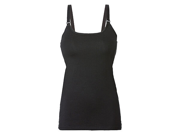 Майка для мам-годувальниць з вшитим топом для жінки Esmara LYCRA 417245 чорний