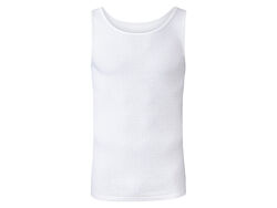 Майка натільна однотонна рубчик для чоловіка Livergy LIDL 498168 білий