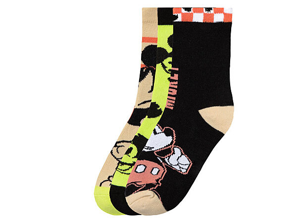 Шкарпетки трикотаж набір 3 пари для хлопчика Disney Mickey Mouse 434457 Різнобарвний