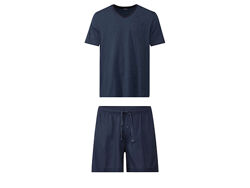 Піжама футболка і шорти для чоловіка Livergy LIDL 380052-1 темно-синій