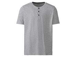 Піжамна футболка з планкою на гудзиках для чоловіка Livergy LIDL 382215 сірий
