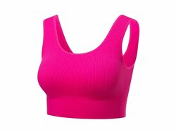 Спортивний топ безшовний зі знімними вкладками для жінки Crivit Light Level 473513 рожевий
