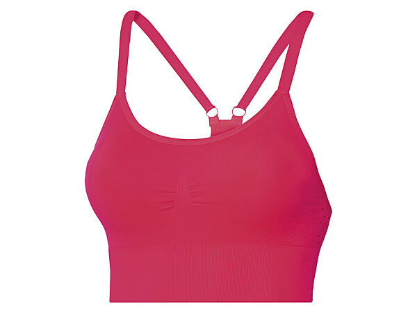 Спортивний топ безшовний зі знімними вкладками для жінки Crivit LYCRA 407245 рожевий