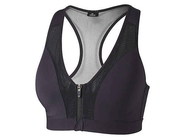 Спортивний топ борцівка для жінки Crivit LYCRA 424567 чорний