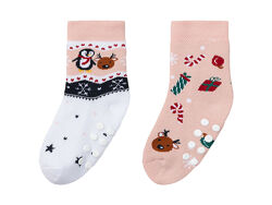 Термо-шкарпетки 2 пари махра для дівчинки Lupilu LYCRA 424431 Різнобарвний