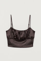 Топ з драпіруванням для жінки H&M Divided 0926673-001 коричневий