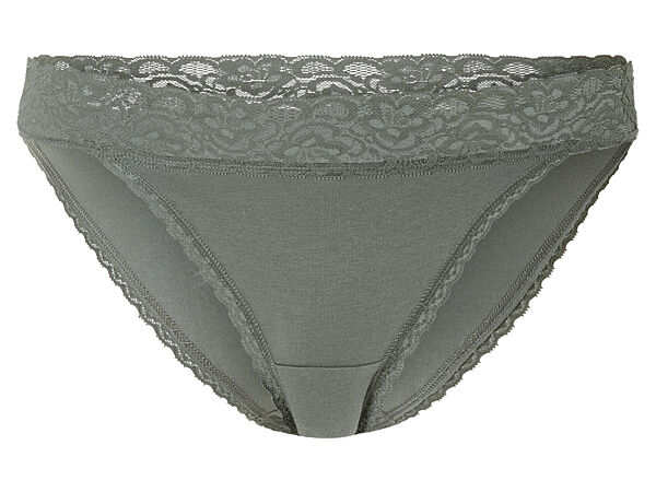 Трусики-сліп бавовняні з мереживом для жінки Esmara LYCRA 450245 хакі