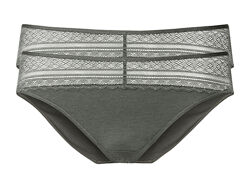 Трусики-сліп набір 2 шт. мереживні для жінки Esmara SeaCell 434963 хакі