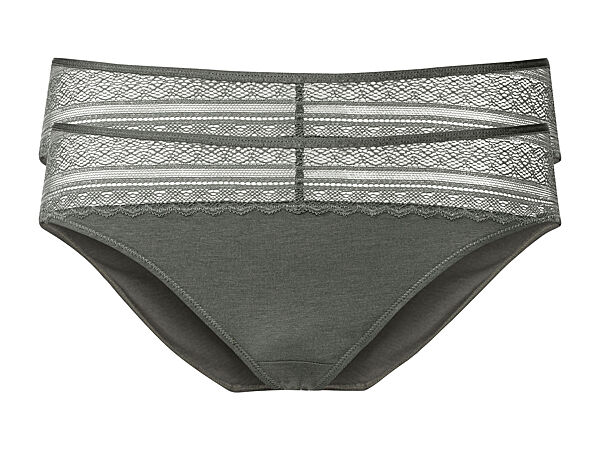 Трусики-сліп набір 2 шт. мереживні для жінки Esmara SeaCell 434963 хакі