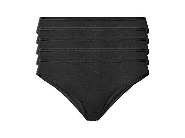 Трусики-сліп набір 5 шт. бавовняні для жінки Esmara LYCRA 381922 чорний