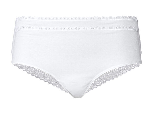Трусики-хіпстери набір 2 шт. мереживні для жінки Esmara SeaCell 434955 білий