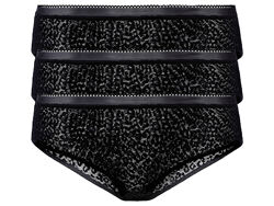 Трусики-хіпстери набір 3 шт. мереживні для жінки Esmara LIDL 423898 чорний