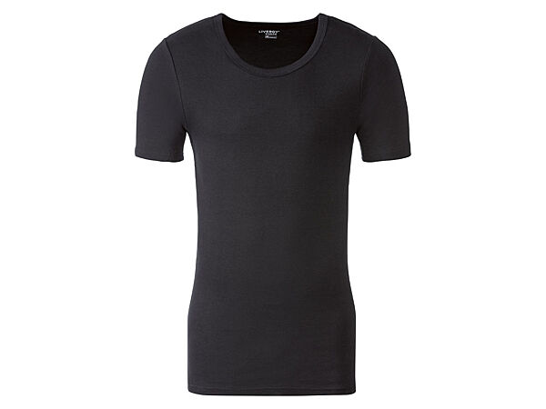 Футболка приталена з круглим вирізом для чоловіка Livergy LIDL 319150 чорний