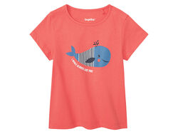 Футболка бавовняна з принтом для дівчинки Lupilu LIDL 372237-1 кораловий