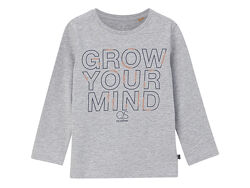 Футболка-лонгслів бавовняна з принтом для хлопчика s. Oliver LIDL 419236 сірий