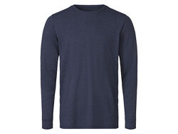 Футболка-лонгслів прямого крою для чоловіка Livergy Lenzing 427858 темно-синій
