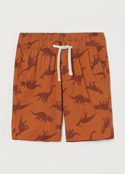 Шорти котонові з кишенями для хлопчика H&M Динозавр 0934482-007 коричневий