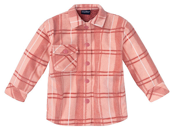 Куртка демісезонна -сорочка на плюшевій підкладці для дівчинки Lupilu LIDL 411740 рожевий