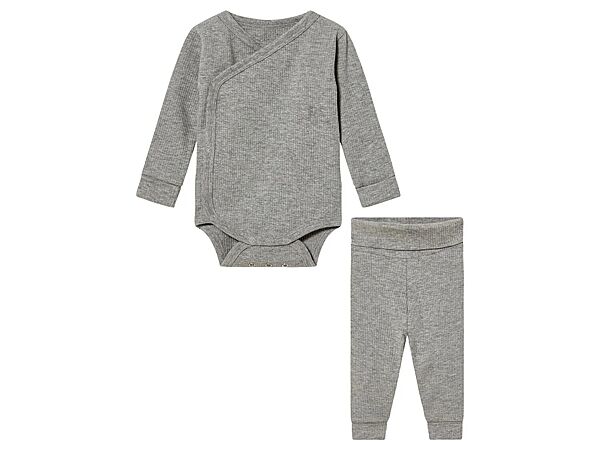 Костюм боді і штани для дівчинки Lupilu LIDL 458136 сірий