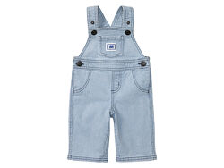 Напівкомбінезон джинсовий з шлейками для хлопчика Lupilu LYCRA 454418 блакитний