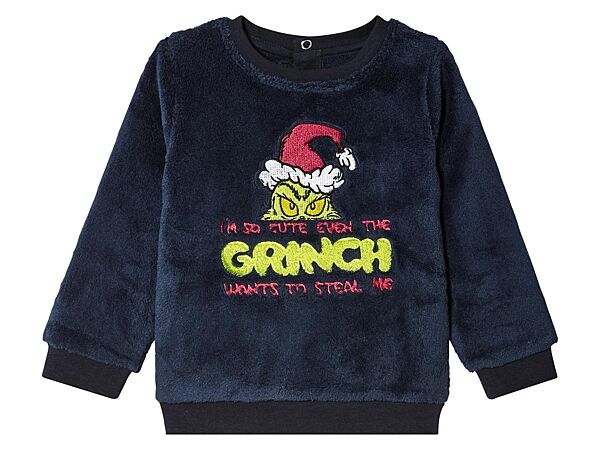 Світшот плюшевий для хлопчика Disney Grinch 457249 темно-синій