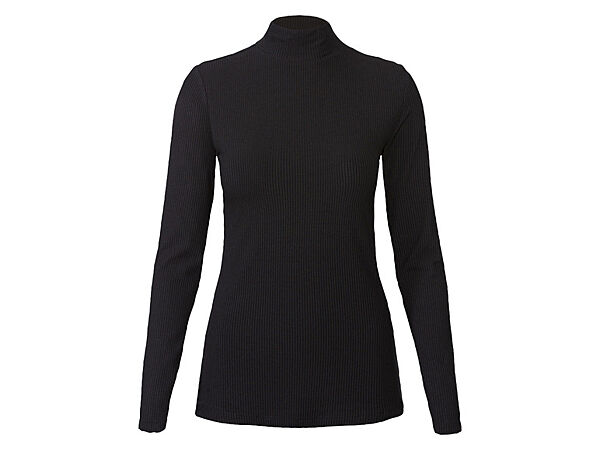 Гольф-водолазка в рубчик для жінки Esmara LIDL 428044 чорний