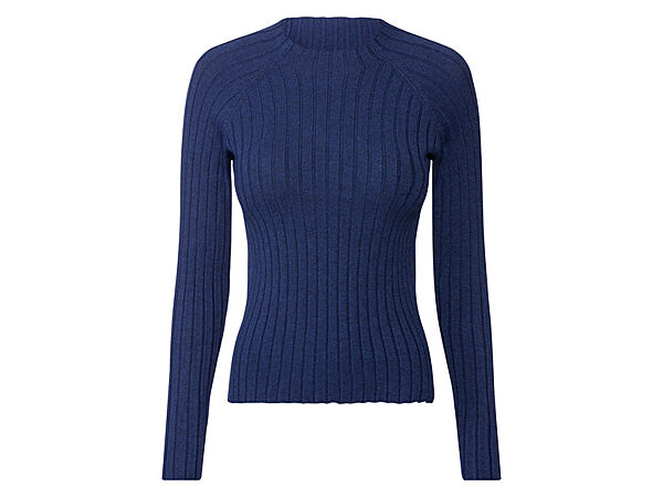 Гольф-водолазка в рубчик для жінки Esmara LIDL 435687 темно-синій