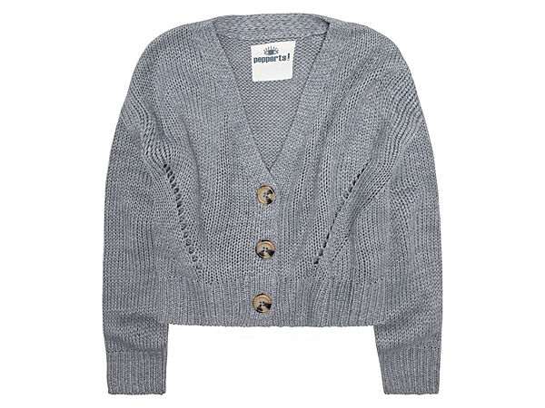 Кардиган бавовняний в&acuteязаний для дівчинки Pepperts LIDL 377512 сірий