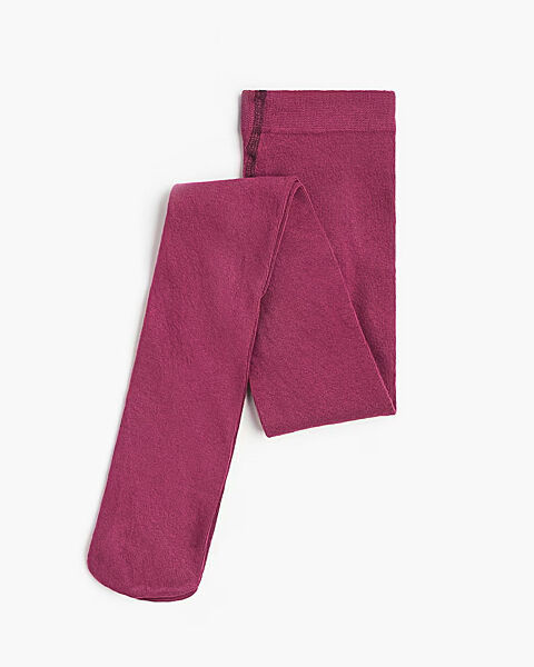 Колготки трикотаж бавовняні однотонні для дівчинки H&M 0738859-044 бордовий